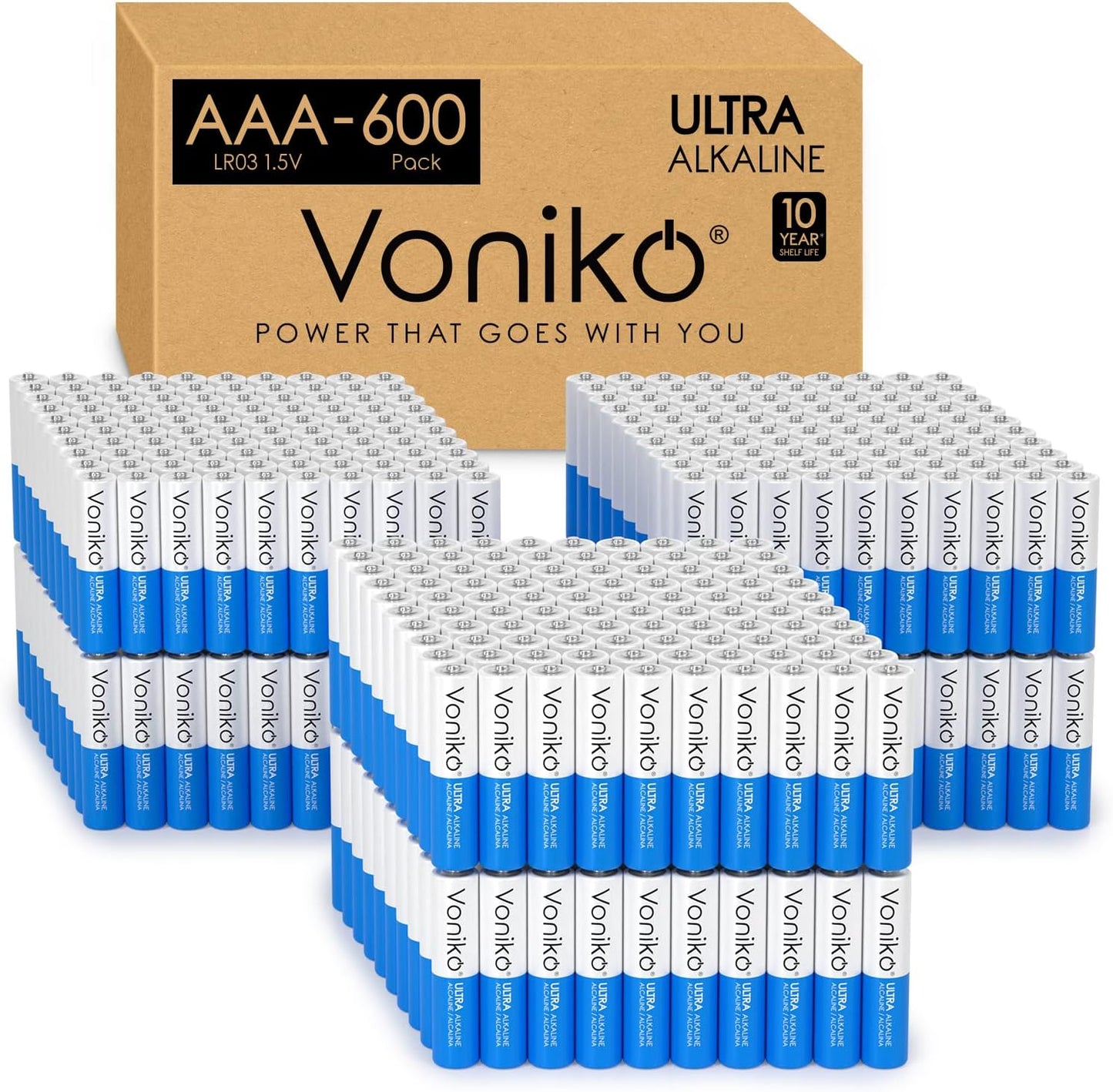 - Premium Grade AAA Batteries - 24 Pack - Alkaline Triple a Battery - Ultra Long-Lasting, Leakproof 1.5V Batteries - 10-Year Shelf Life