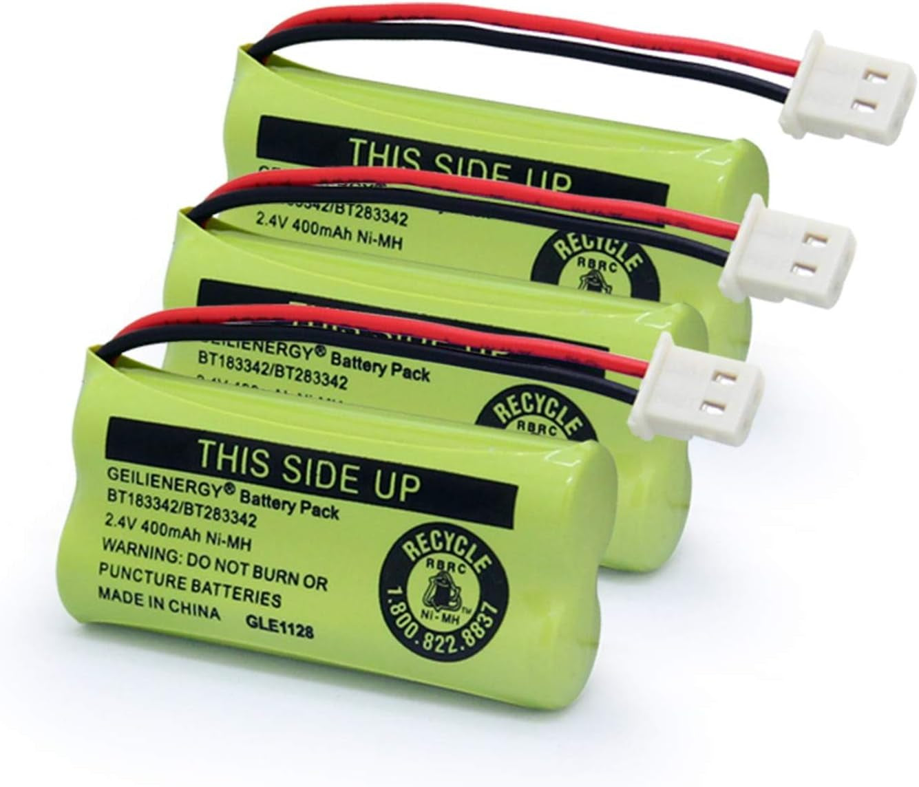 BT162342 BT262342 Battery Compatible with BT183342 BT283342 BT166342 BT266342 Vtech CS6114 CS6419 CS6719 At&T EL52300 CL80111 Cordless Phone(Pack of 2)