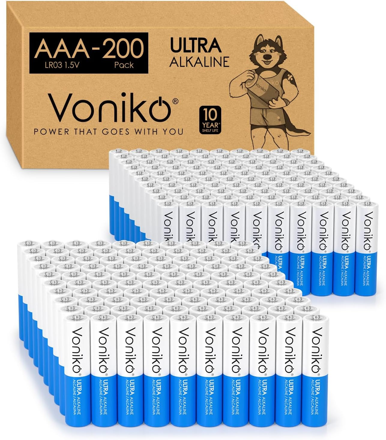 - Premium Grade AAA Batteries - 24 Pack - Alkaline Triple a Battery - Ultra Long-Lasting, Leakproof 1.5V Batteries - 10-Year Shelf Life