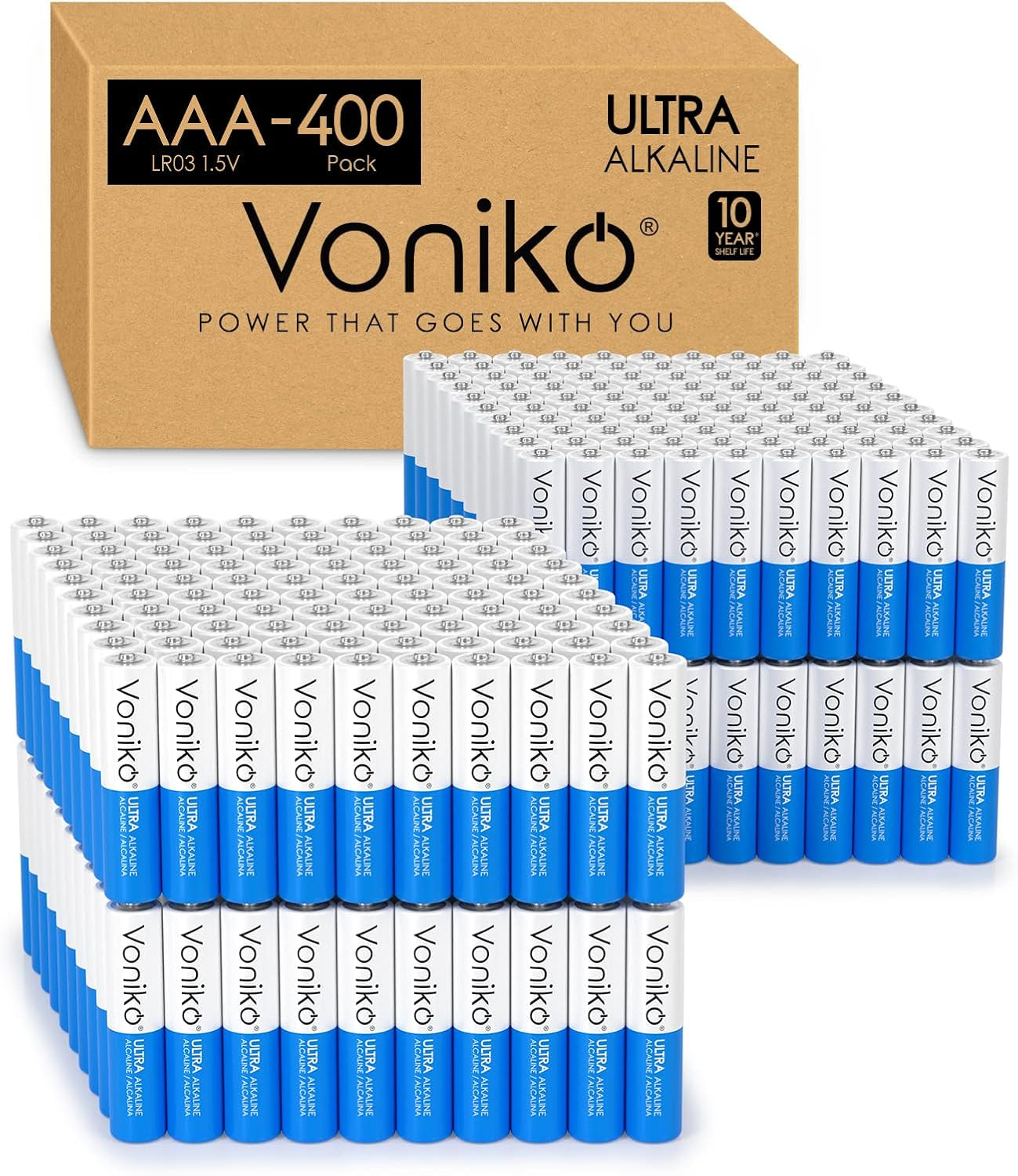 - Premium Grade AAA Batteries - 24 Pack - Alkaline Triple a Battery - Ultra Long-Lasting, Leakproof 1.5V Batteries - 10-Year Shelf Life