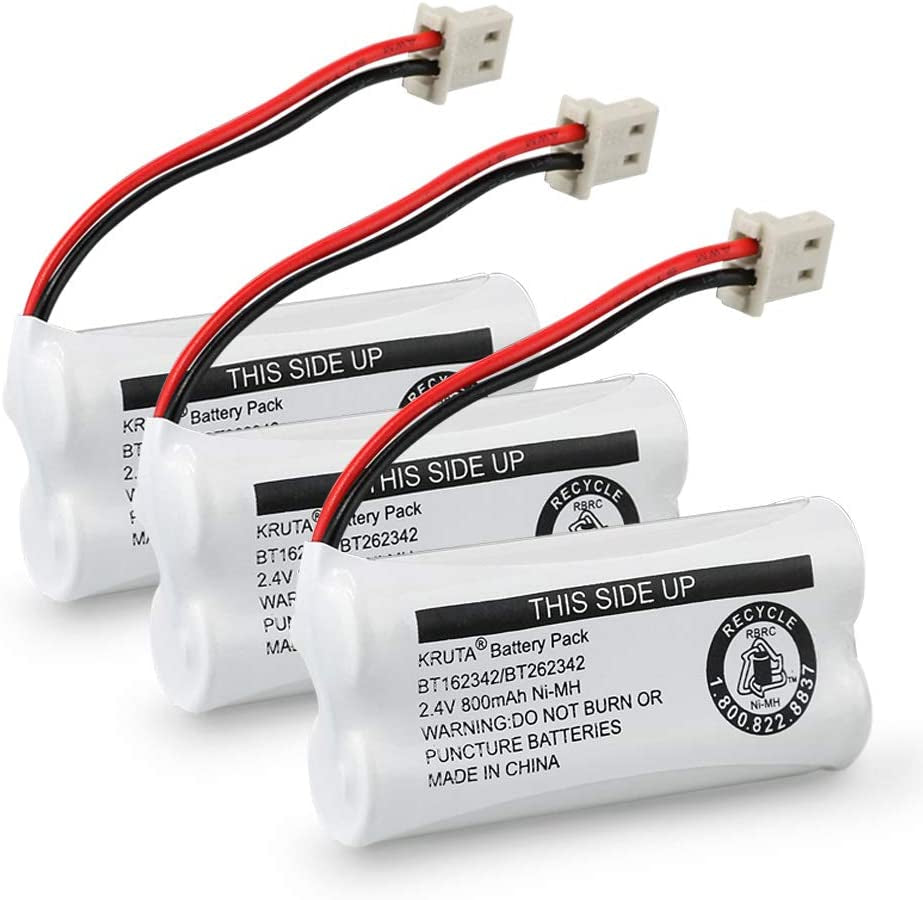 BT162342 BT262342 Cordless Phone Batteries Compatible with BT183342 BT283342 BT166342 BT266342 Vtech CS6114 CS6419 CS6719 At&T EL52300 CL80111 Handset Telephone (Pack of 2)
