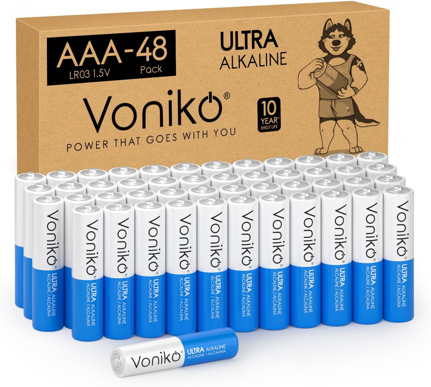 - Premium Grade AAA Batteries - 24 Pack - Alkaline Triple a Battery - Ultra Long-Lasting, Leakproof 1.5V Batteries - 10-Year Shelf Life
