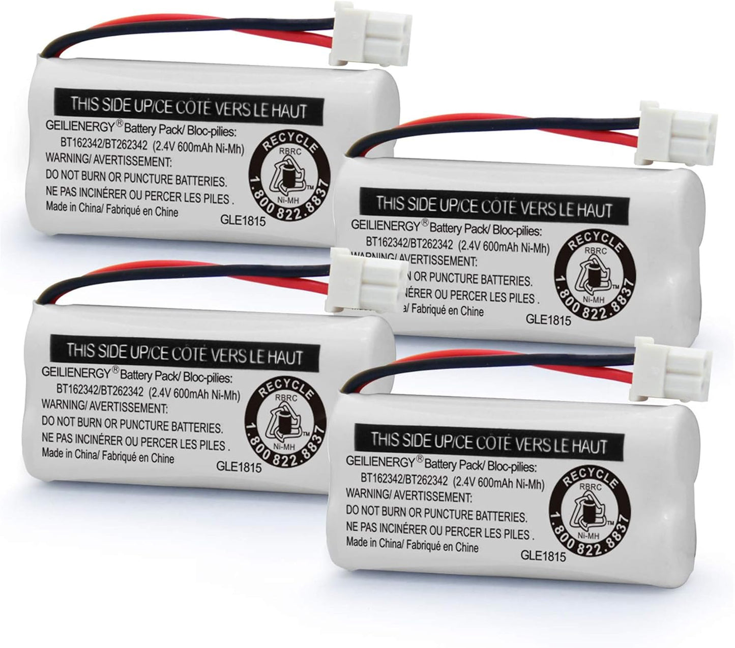 BT162342 BT262342 Battery Compatible with BT183342 BT283342 BT166342 BT266342 Vtech CS6114 CS6419 CS6719 At&T EL52300 CL80111 Cordless Phone(Pack of 2)