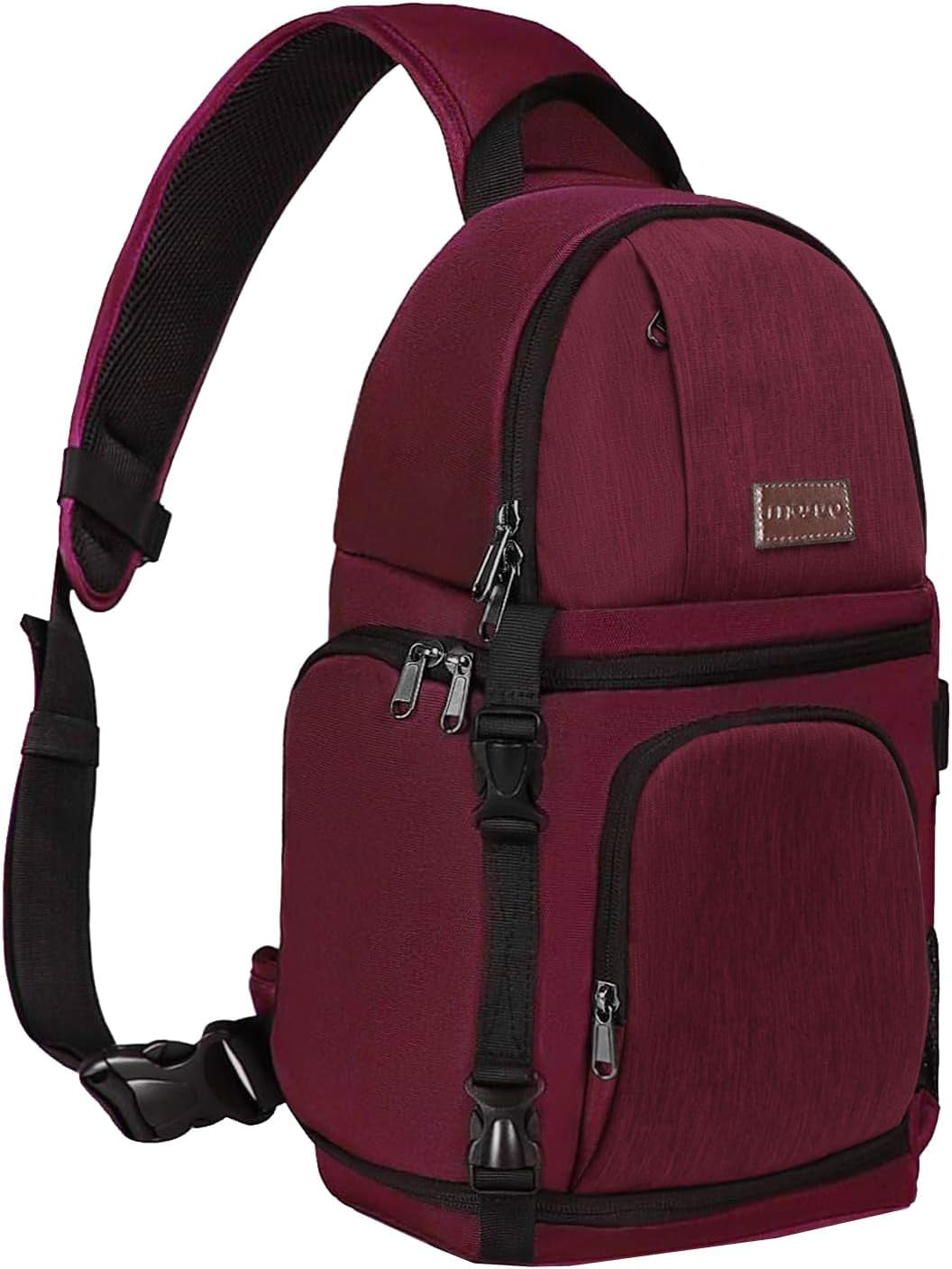Camera Sling Bag, Dslr/Slr/Mirrorless Camera Backpack Case Shockproof Photography Backpack with Tripod Holder & Removable Modular Inserts Compatible with Canon/Nikon/Sony/Fuji