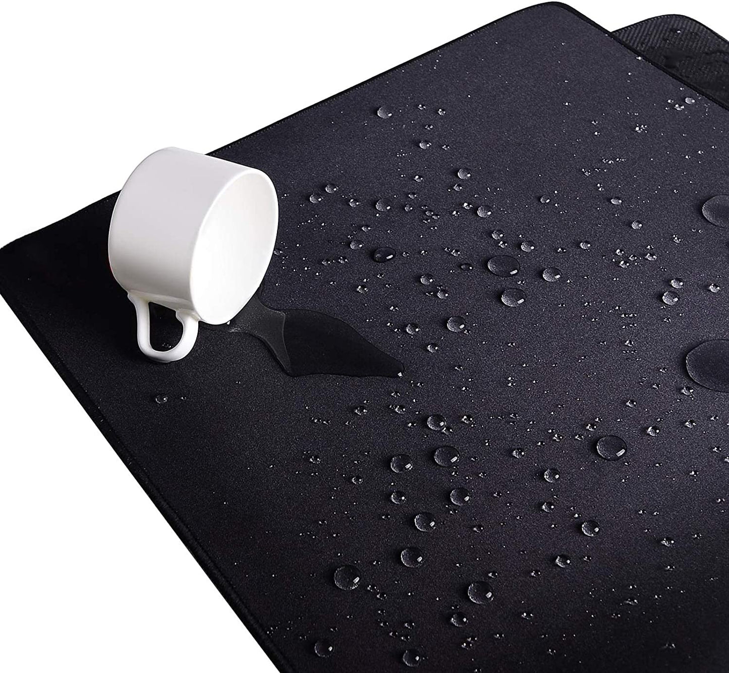 Large Gaming Mouse Pad (35.43 X 15.75 X 0.12Inch) Extended Ergonomic for Computers Thick Keyboard Mouse Mat Non-Slip Rubber Base Mousepad, Black
