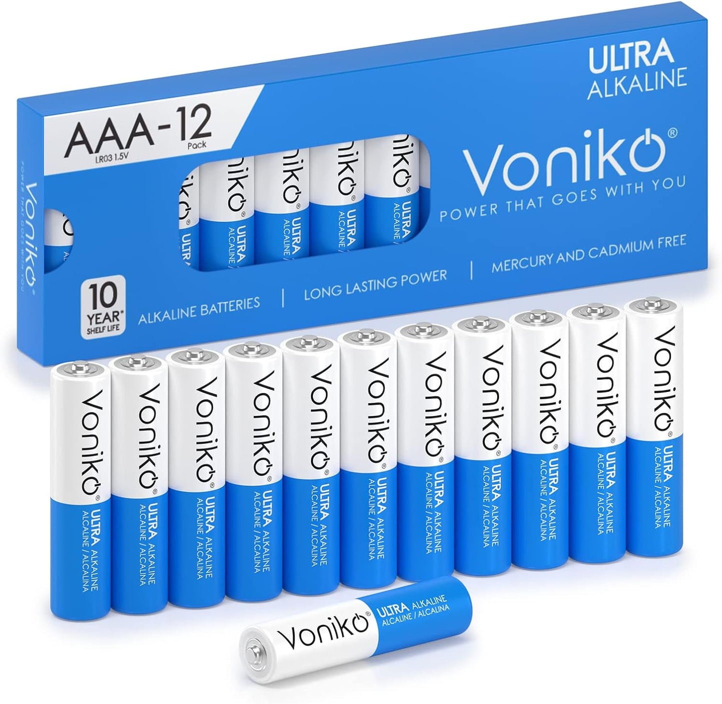 - Premium Grade AAA Batteries - 24 Pack - Alkaline Triple a Battery - Ultra Long-Lasting, Leakproof 1.5V Batteries - 10-Year Shelf Life