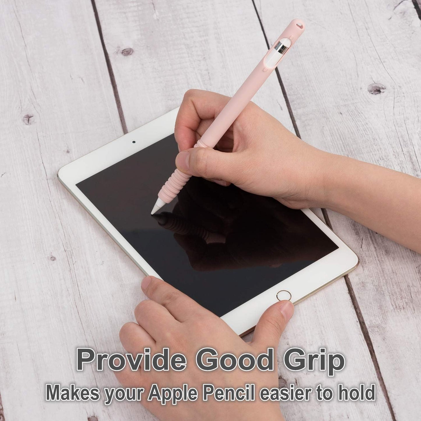 Case for Apple Pencil Grip Cover Holder ,Sleeve Apple Pen Accessories with Protective Nib Cover Compatible with Apple Pencil 1St Generation Pink
