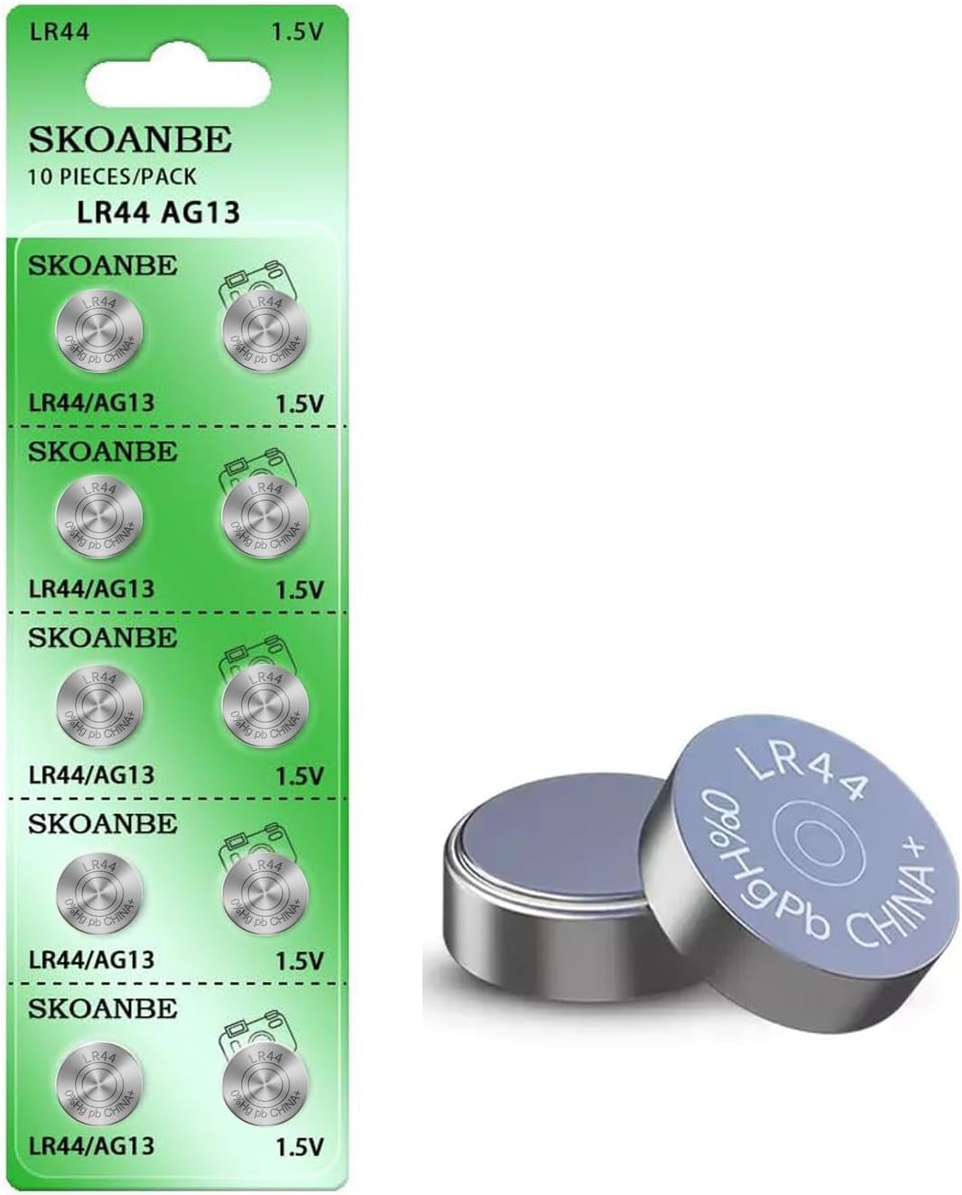 20PCS AG13 LR44 A76 SR44 303 357 1.5V Button Coin Cell Battery