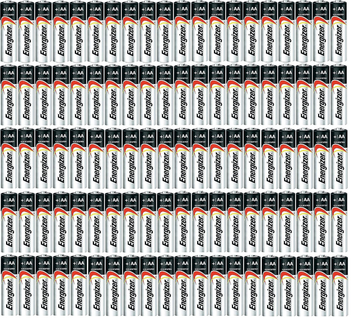 AA Max Alkaline E91 Batteries Made in USA - Expiration 12/2024 or Later - 100 Count