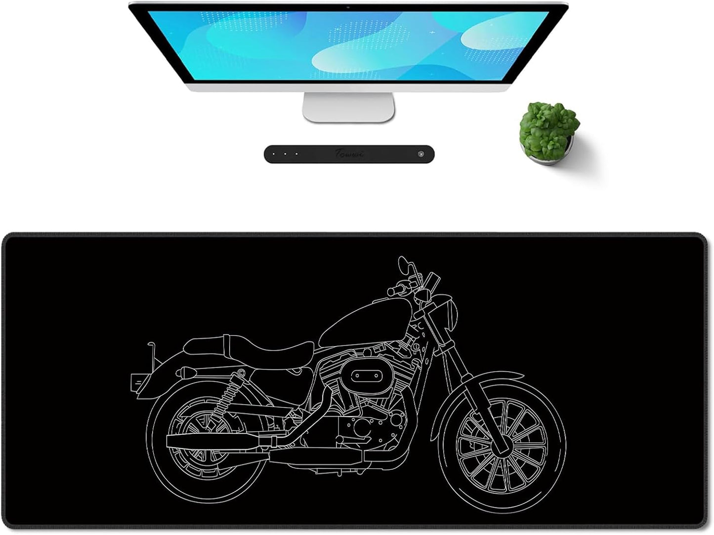 Gaming Mouse Pad XXL XL Large Long Extended Big Mousepad Non-Slip Rubber Keyboard Mouse Pad with Stitched Edges for Laptop Home Office (31.5X11.8X0.08 Inch) … (Aurora)