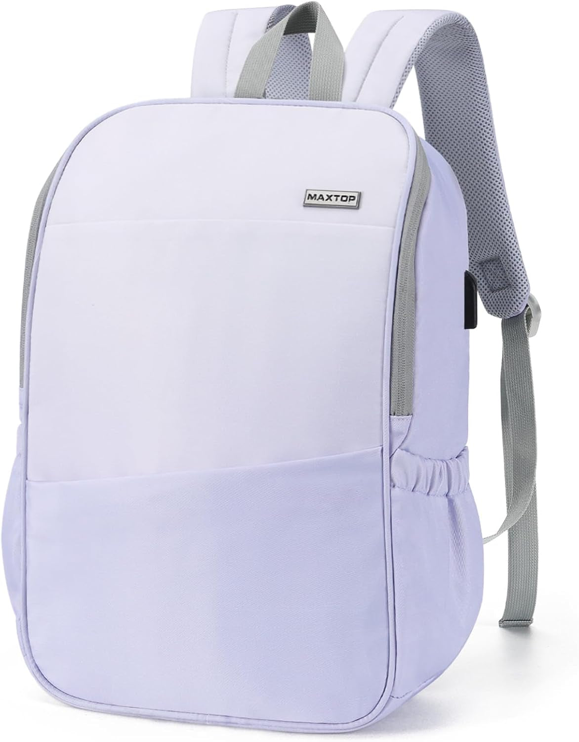 Deep Storage Laptop Backpack with USB Charging Port[Water Resistant] College Computer Bookbag Fits 15 Inch Laptop Black